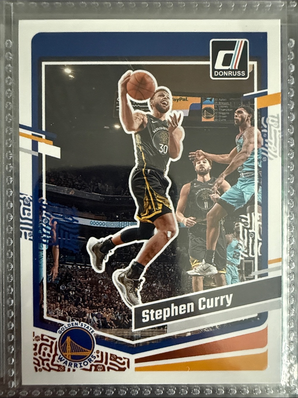 Russ Stephen Curry Trading Card - White/Blue/Yellow Accents